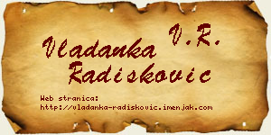 Vladanka Radišković vizit kartica
